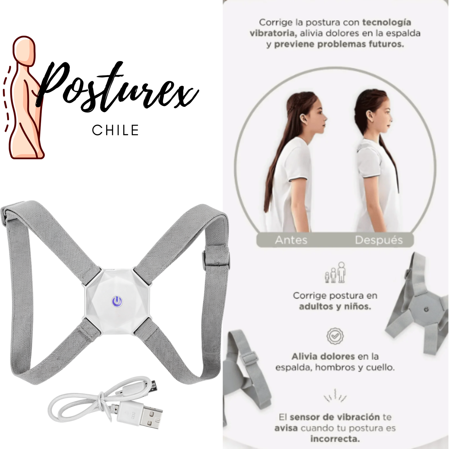 Posturex - Tu corrector de postura inteligente/Alerta